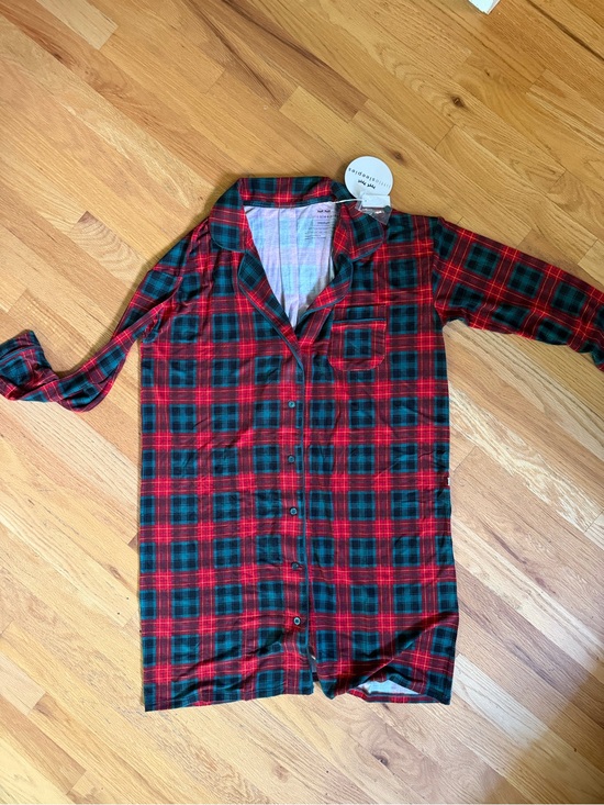 Little Sleepies Other - Little Sleepies NWT Red and Green Plaid Button-Front Sleep Shirt